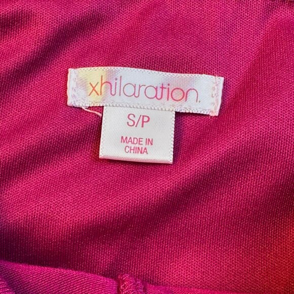 Xhilaration Womens Pink Sleeveless Romper Sz S Crochet-Pockets Comfy Feminine - Picture 3 of 12